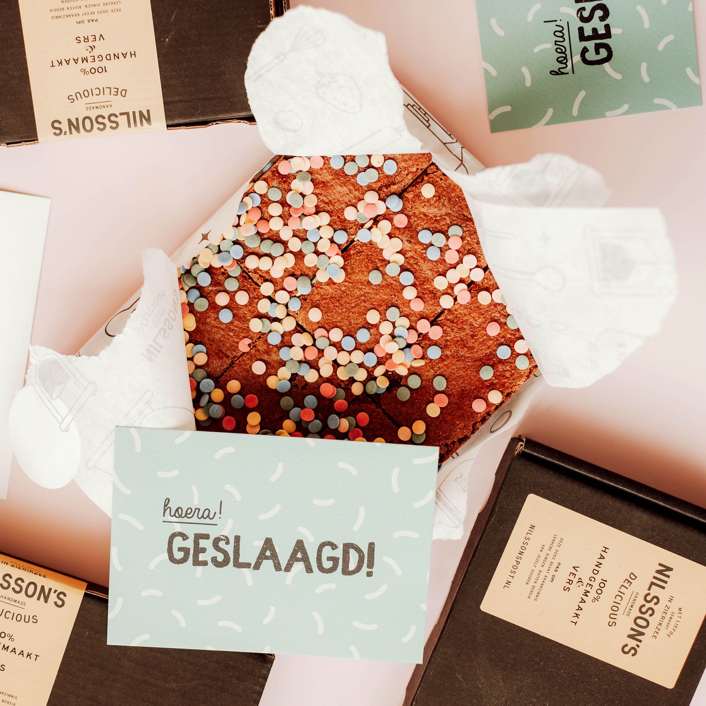 Geslaagd! Feest Brownies