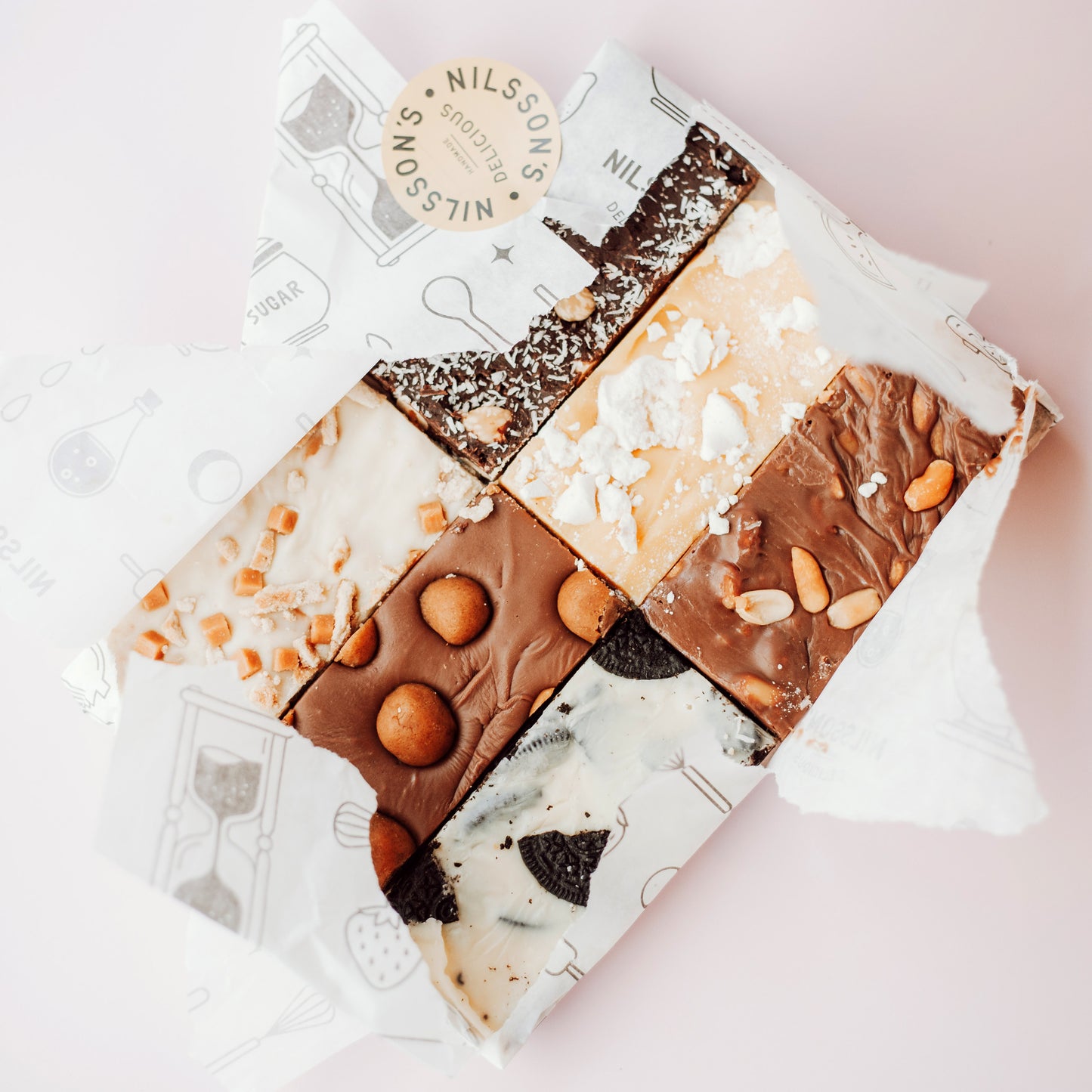WhatTheFudge | Oreo, Stroopwafel, Cookie Dough, en Pinda-Caramel Fudge - Nilssons Post